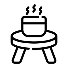 cafe work line icon