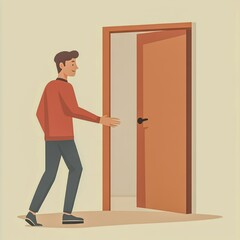 Fototapeta premium A person not holding the door for someone behind them