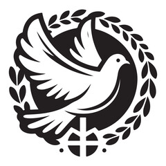Rest peace dove logo Images. Dove of peace image vector.