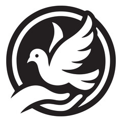 Rest peace dove logo Images. Dove of peace image vector.