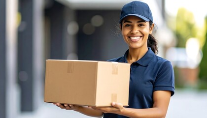 Woman delivering package (1)