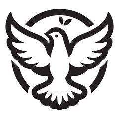 Rest peace dove logo Images. Dove of peace image vector.