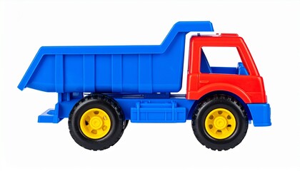 Obraz premium Toy dump truck isolated on white background