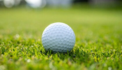 Obraz premium Golf ball on green grass