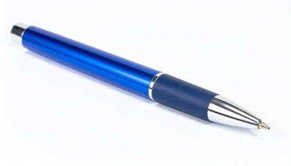 Blue pen isolated on white background