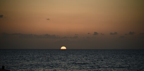 sunset on the sea
