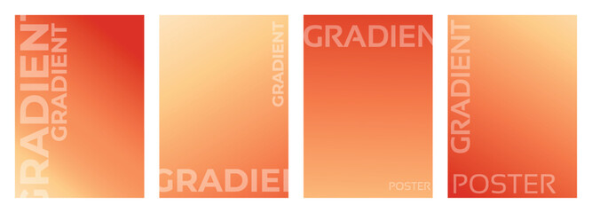 Soft orange gradient template for poster, flyer and cover design