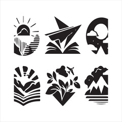 Fototapeta premium Paper vector art design black and white