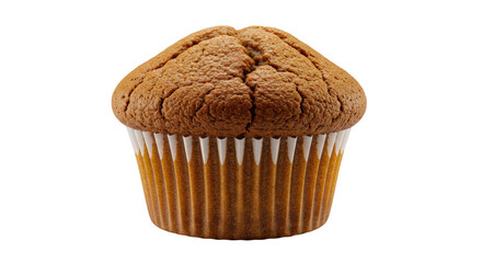 Delicious Brown Muffin with White Paper Cup Textured Surface and Golden Brown Color