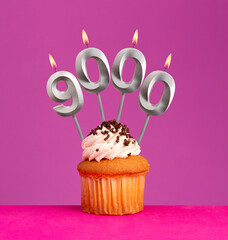 Candle number 9000 - Number of followers or likes