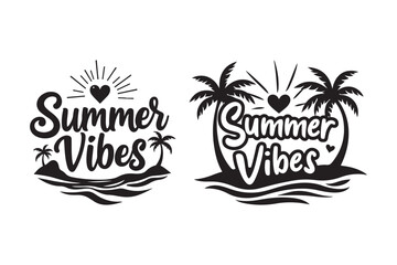 Summer Vibes T-shirt Design Vector
