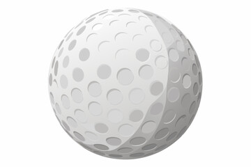 Photorealistic Gray Scale Golf Ball Rendering white