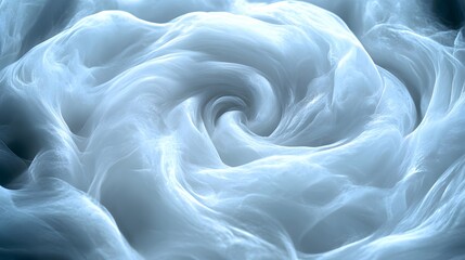 Obraz premium Abstract swirling light blue fabric texture.