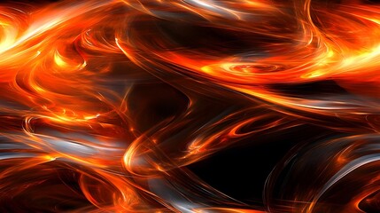 Naklejka premium Abstract design with flowing, fiery shapes.