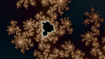 Mandelbrot set fractal zoom seamless loop animation in six variations - Powered by Adobe