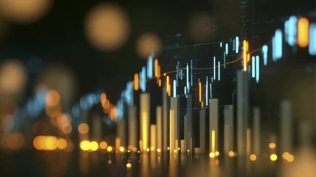 Abstract Stock Market Chart Displaying Financial Data and Investment Trends