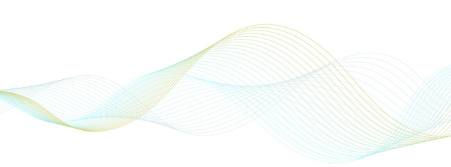 Minimalist banner background green and yellow with waves lines. Modern background. Vector illustration eps 10