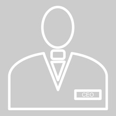 Outlined user icon representing profile or login identity.