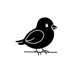 Cute cartoon Bird coloring book illustration vector design templates simple and modern, isolated on white background