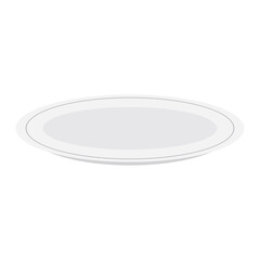 Shallow serving plate top. Vector