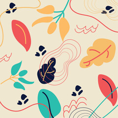 Abstract foliage organic mix. Vector