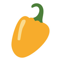 Yellow bell pepper icon. Vector