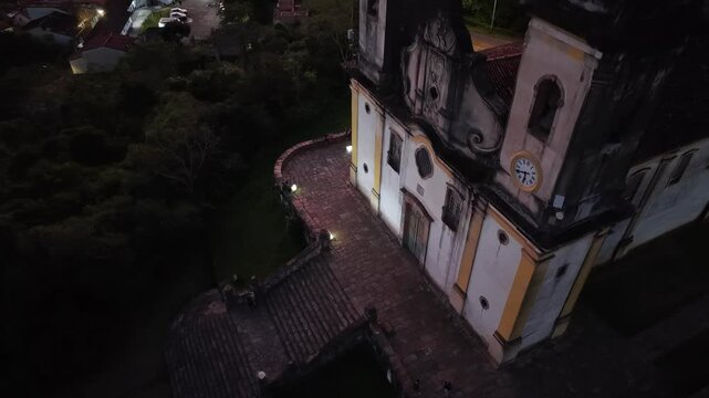 Drone view of the Church of S&atilde;o Francisco de Paula, inaugurated in 1898 - Ouro Preto, Minas Gerais, Brazil