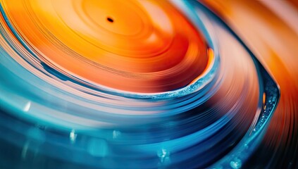 Abstract swirling disc, vibrant colors