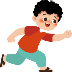 cartoon boy running