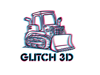 car glitch 3D object for kids education