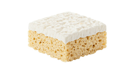 Marshmallow Rice Square Treat with Glossy White Icing Topping