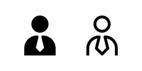 Male avatar and user icon set for profile, team, or contact interfaces