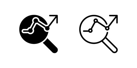 SEO Icon Set. A black icon representing search engine optimization.