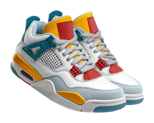 Sneaker showcase urban location product vibrant environment fashion concept cut out png