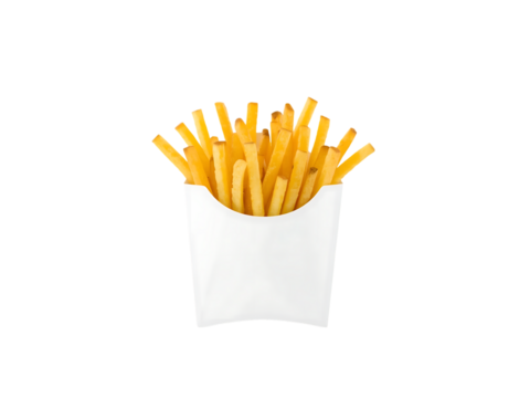 French fries, clean white background, even studio lighting,fried,salty,fast - Powered by Adobe