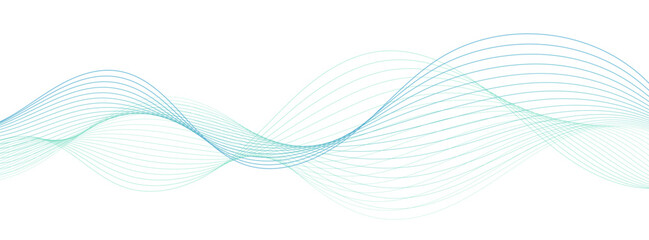 Banner background blue with waves lines simple design. Vector illustration eps 10
