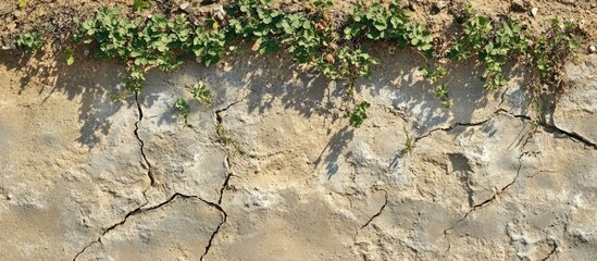 Cracked Earth and Vegetation