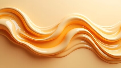 Fototapeta premium Abstract golden yellow liquid wave background