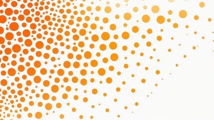 variation of orange dots on white