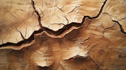 Naklejka premium Rough Cracked Stump
