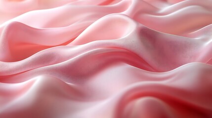 Obraz premium Soft pink fabric drapes elegantly showing texture and subtle light reflections