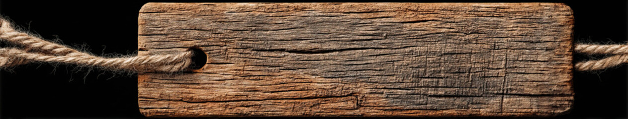 Detailed View of Natural Wood Grain Engraved Tags on Transparent Background

