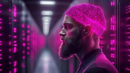 AI Brain with Server Room, Technology, and Future. - Powered by Adobe