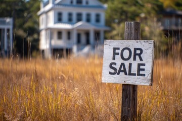 Vacant Green Land Lot for Sale Beside New Residential House in Scenic Area