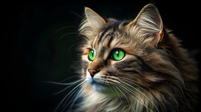 Mystic Gaze: Cat in the Shadows