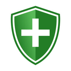 Obraz premium green round medical cross plus and minus symbols for health emergency web illustrations
