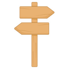 wooden direction sign