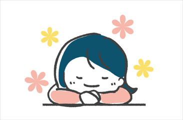 窓際でリラックスしている女性