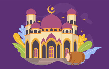 Mosque Islamic Vector Illustration Design Template