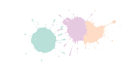 Multicolor splashes isolated on white background. colorful paint splashes. Vector illustration of multicolor splashes. 